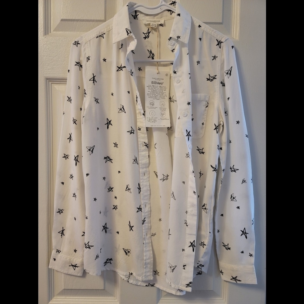 White Button-up Top
